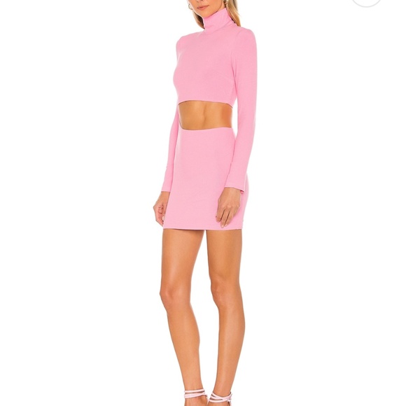 Pink Longsleeve Mini Dress (Mia Mini Dress) REVOLVE NWT - Picture 3 of 4
